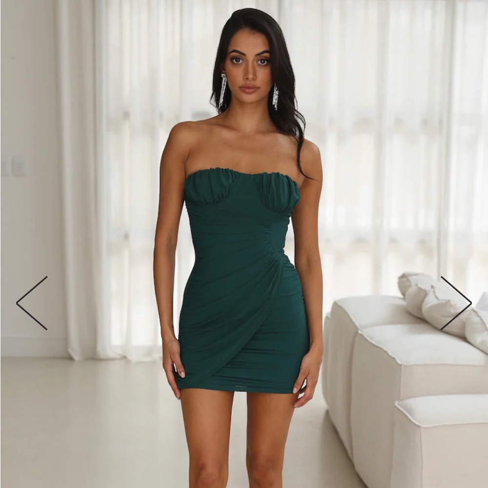 Hello Molly Green Mini Dress
